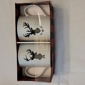 2 Stag porcelain mugs by Fringe